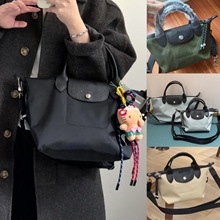 法国龙骧energy二代斜纹款短柄饺子包手提单肩斜挎包通勤包大容量