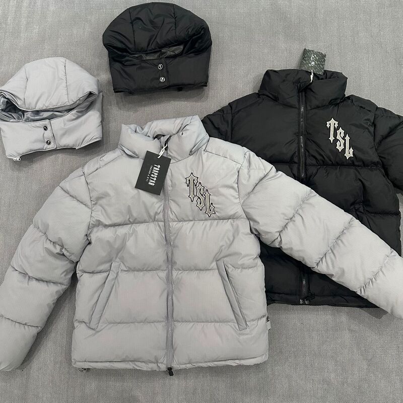 Trapstar Winter American High Street Style Detachable Hooded New Jacket Cotton Coat Men's Outerwear Warm Thick Trendy