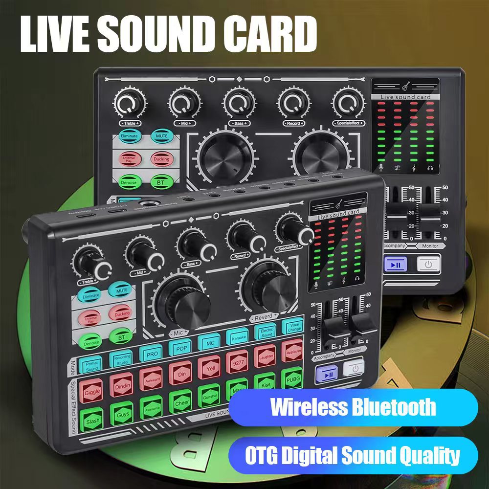 Ventas transfronterizas calientes nuevas tarjetas de sonido de transmisión en vivo profesionales paquetes de micrófono inteligente de reducción de ruido image 2