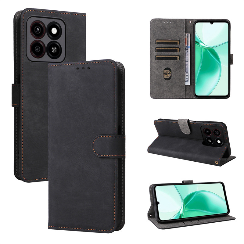 Compatible With A35/A55 ZTE Blade A55 Phone Anti-theft Swipe Leather Case_voghion.com