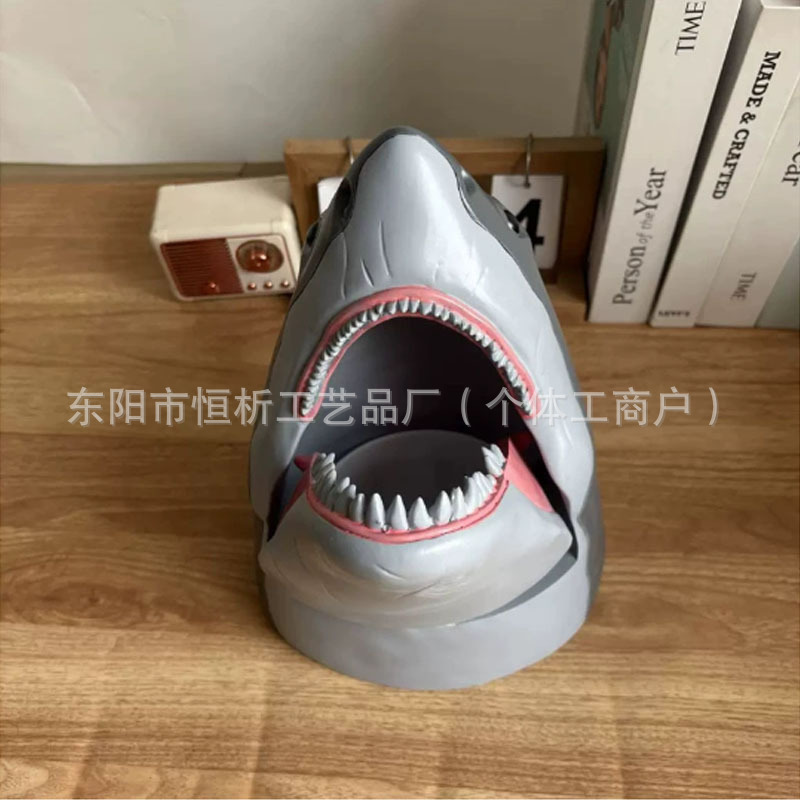 欧美创意JAWS 50th Anniversary Popcorn Bucket鲨鱼形爆米花桶|undefined