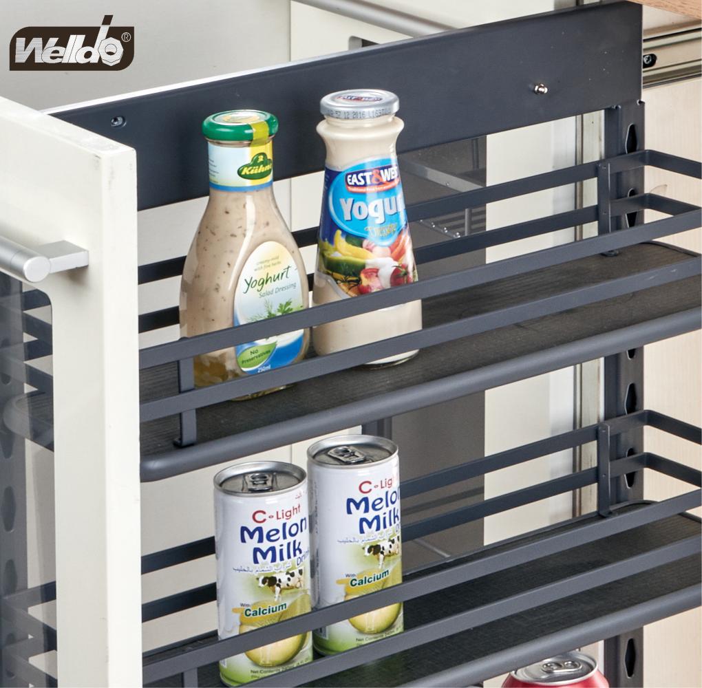Welldo纬东 厨房地柜三层侧式拉篮橱柜抽屉式三层侧式收纳拉篮