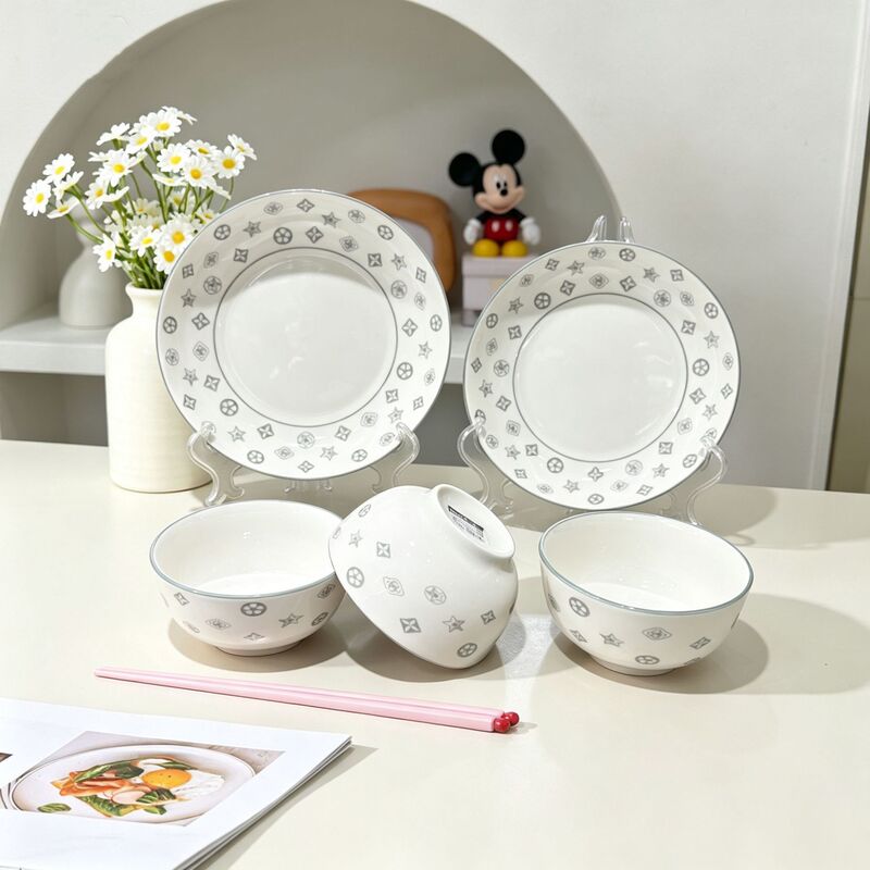 Household Ceramic Tableware Rice Bowl Soup Bowl Dish Plate Noodle Bowl Starry Pattern Cheese Plate Soup Plate Cheese Bowl Microwaveable Household Ceramic Tableware Rice Bowl Soup Bowl Dish Plate Noodle Bowl Starry Pattern Cheese Plate Soup Plate Cheese Bowl Microwaveable