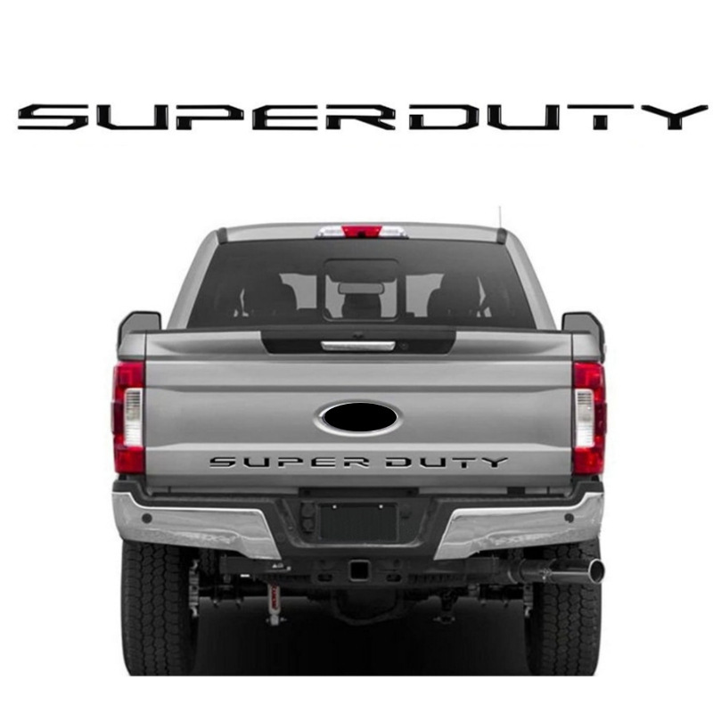 Suitable for 17-19 Ford Pickup Truck Superduty Tailgate Sticker 3D Stereo Front and Rear Car Logo Sticker Electroplating
