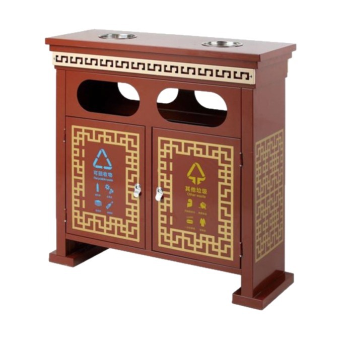 仿古中式景观垃圾桶户外学校景区公园室外分类果皮箱可定制