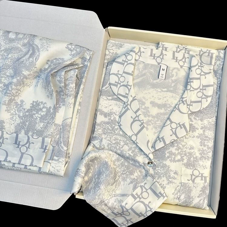 Net красная пижама женская весна и осень холодные ледяные шелки можно носить на улице