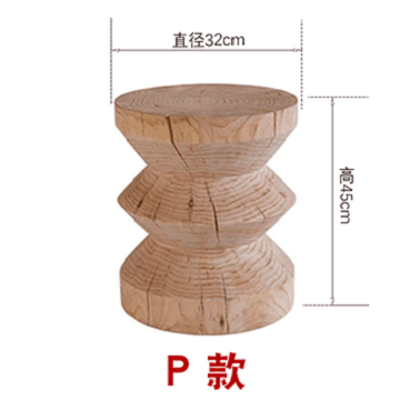 Taburetes de madera de tronco de alojamiento nórdico taburetes de madera maciza taburetes de asiento taburetes de madera maciza