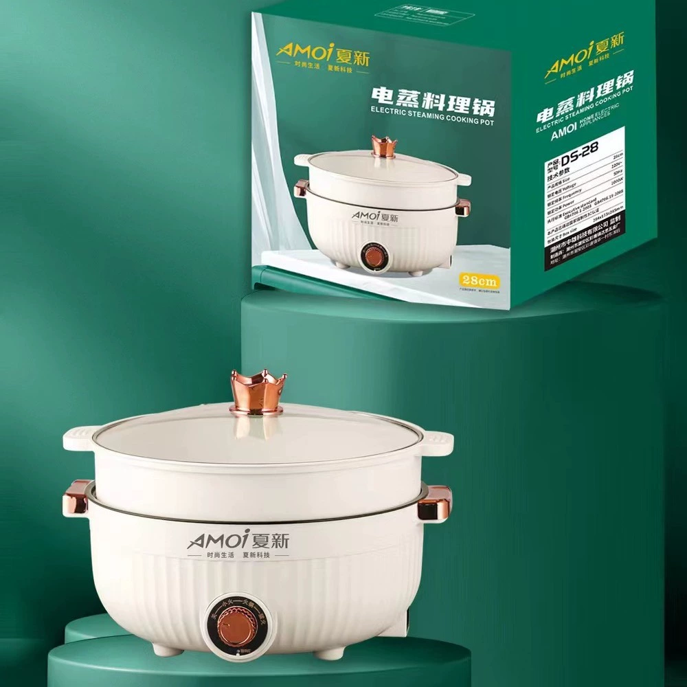 Amoi 28CM Электрический горячий горшок антипригарный электрический горшок Общежитие