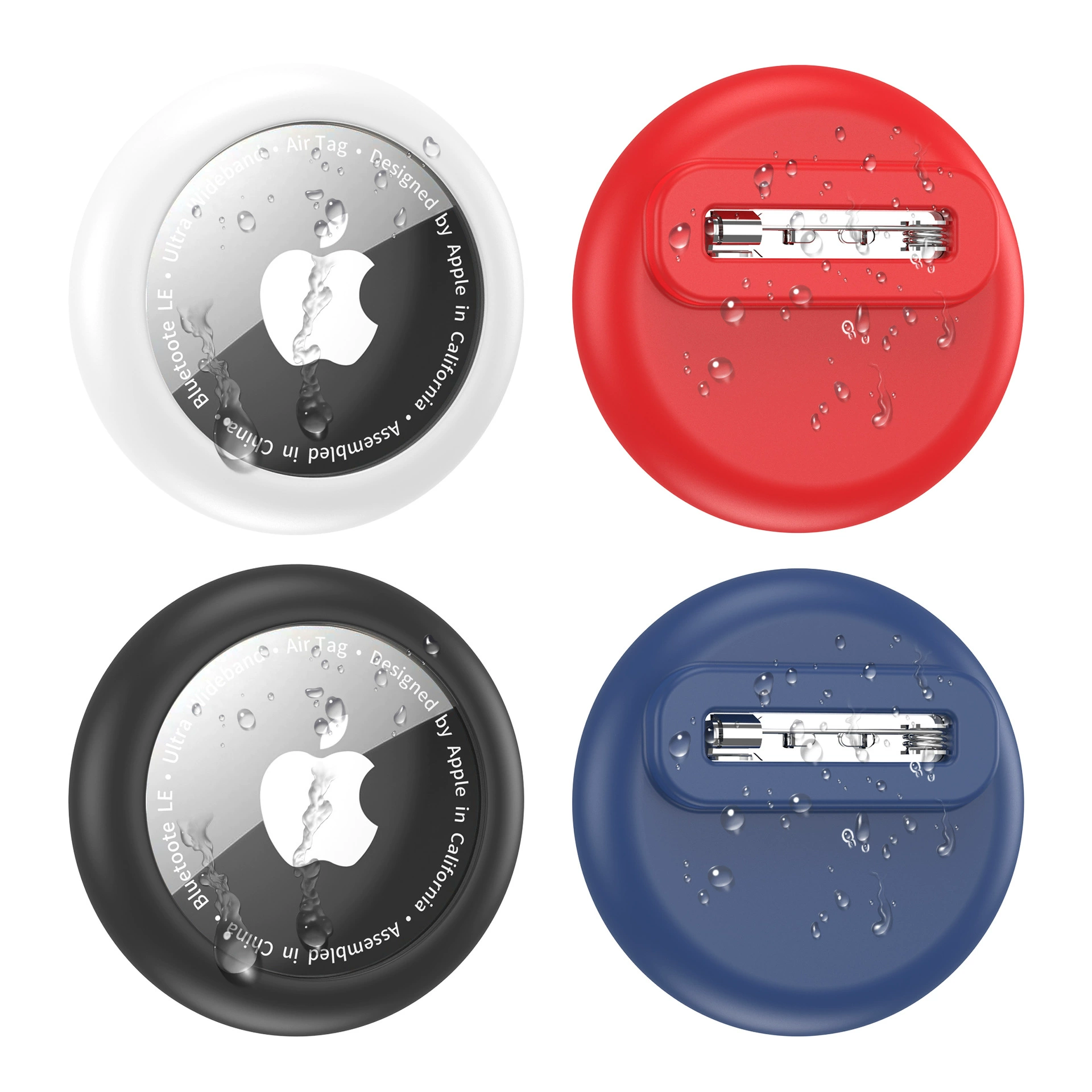 Применимо для Apple Airtag анти-потери силиконовый защитный чехол булавка круглый водонепроницаемый локатор трекер защитный чехол