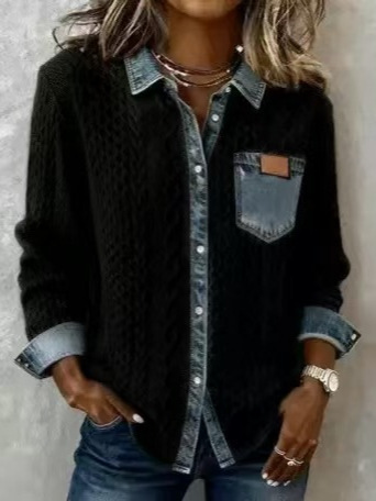 Knitted demi-season shirt