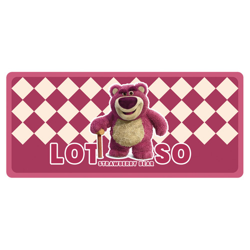 Strawberry Bear Mouse Pad Extra Large Locking Edge Anti-Slip Girls Office Computer Laptop Keyboard Student Soft Cartoon Desk Pad