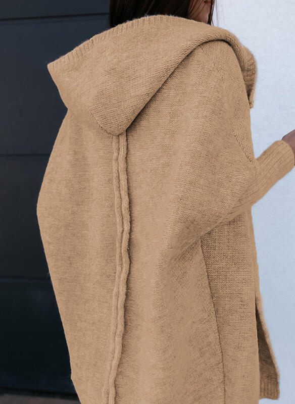 Loose Fit Type Wholesale Women's Streetwear Solid Color Long Sleeve Sweaters & Cardigans