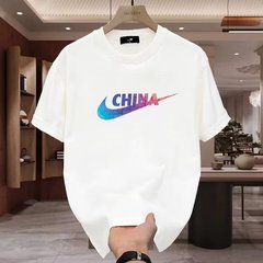 美式印花短袖男夏季新款透氣圓領修身打底衫百搭休閒速干運動上衣