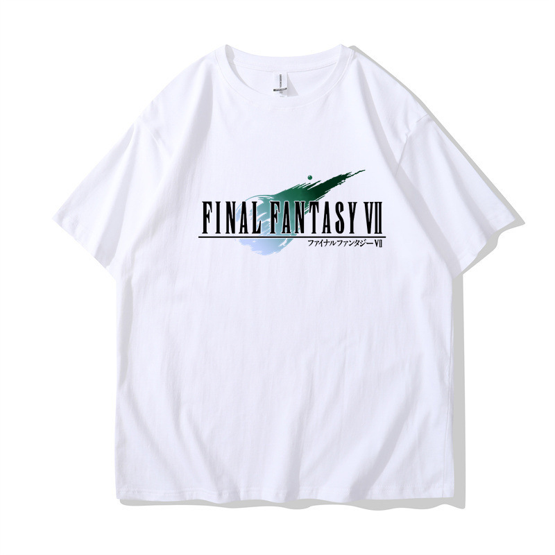 Mens Game Final Fantasy VII FF7 T-shirts White Hoodie