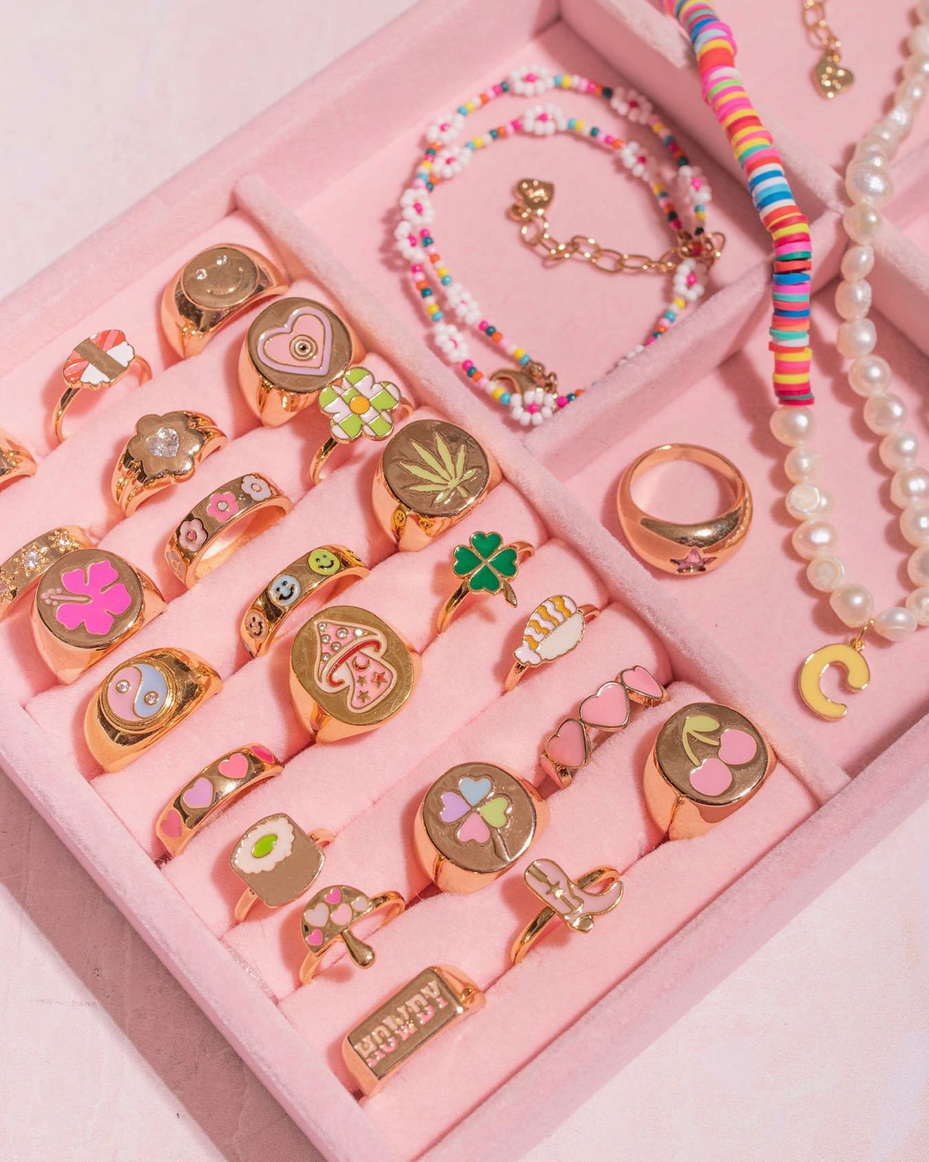 Fashion Cherry Heart Shape Flower Copper Inlay Zircon Open Ring 1 Piece