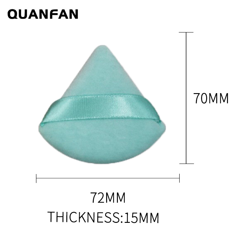 Nuevo triángulo negro soplo de polvo seco en forma de abanico de soplo de maquillaje soplo de polvo de miel mojado y seco herramientas de maquillaje de doble uso transfronterizo exclusivo