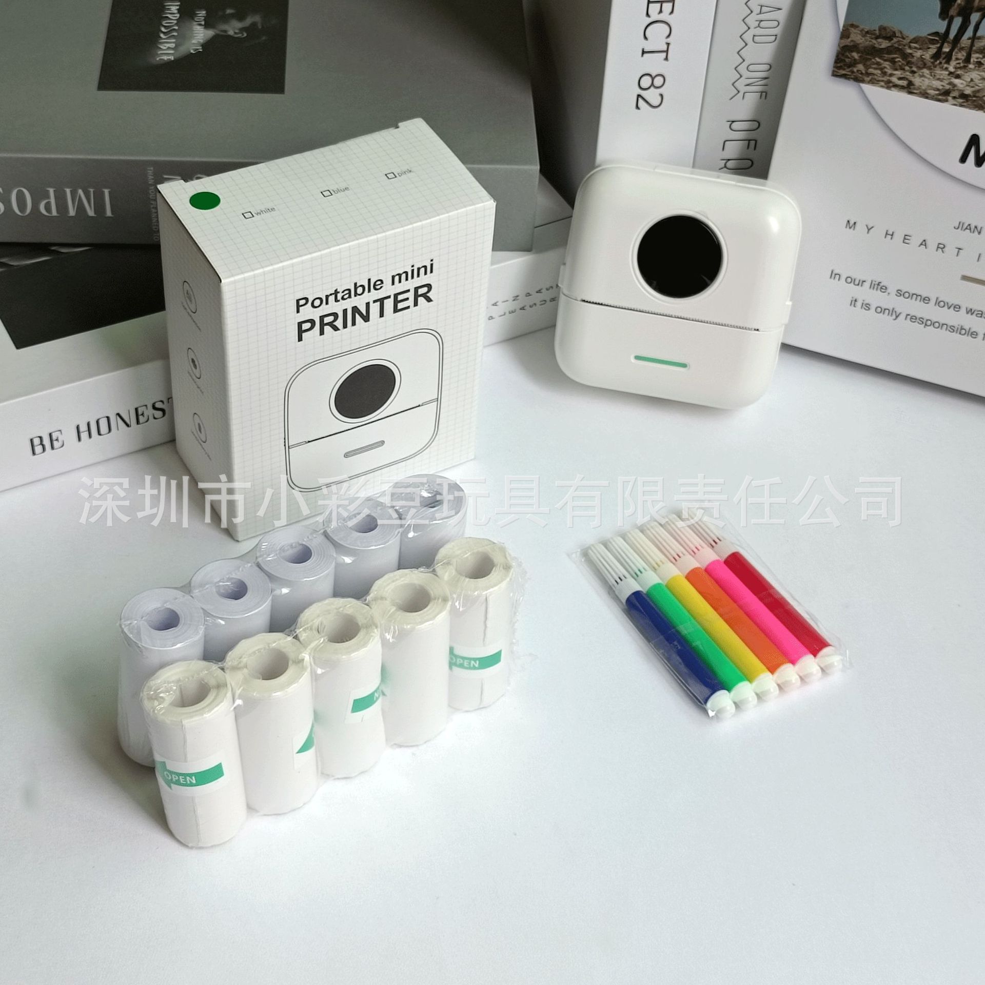 X5 흰색 + 감열지 5개 + 접착지 5개 + 색펜