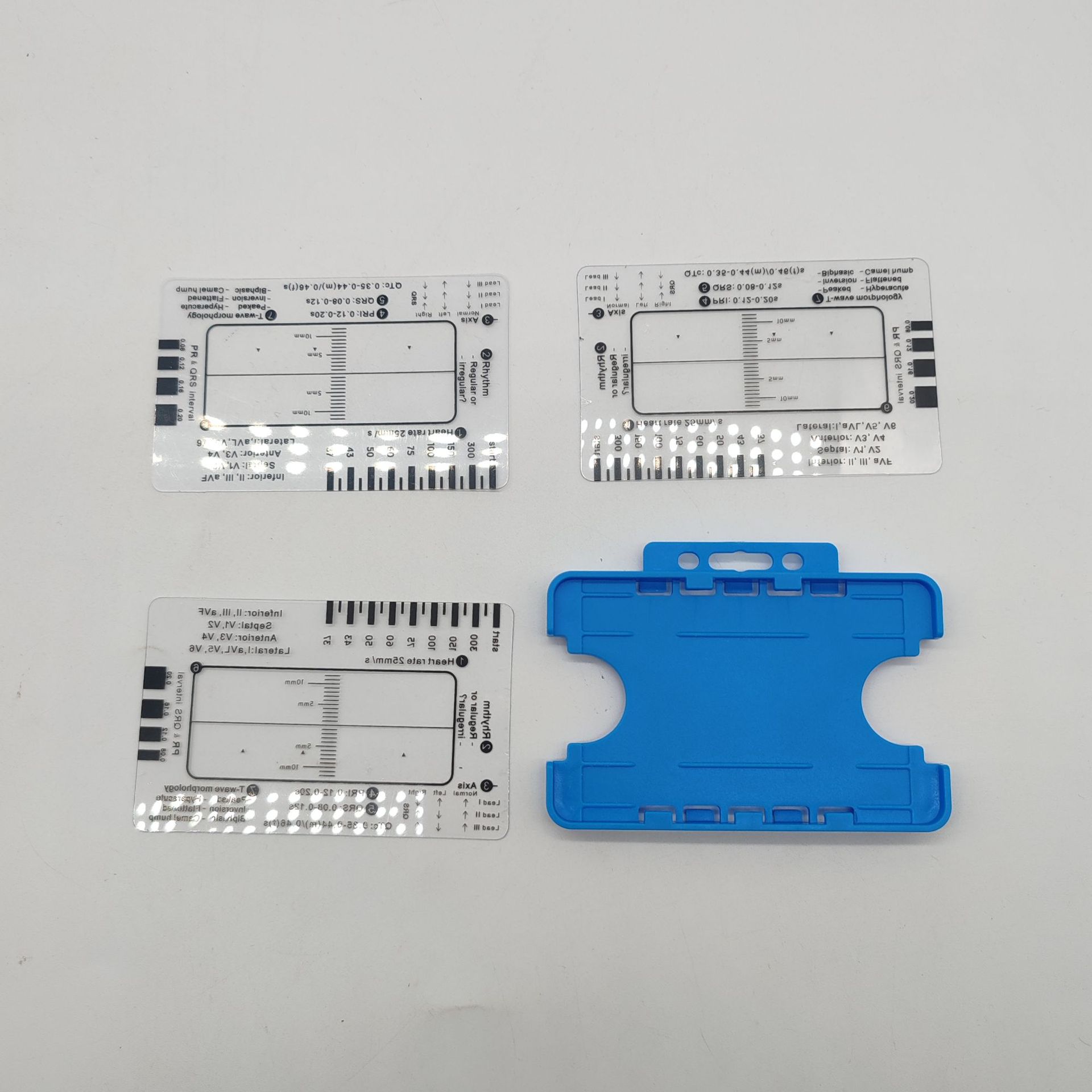 심전도 3개, 7단자 + 파란색 보관함 1개