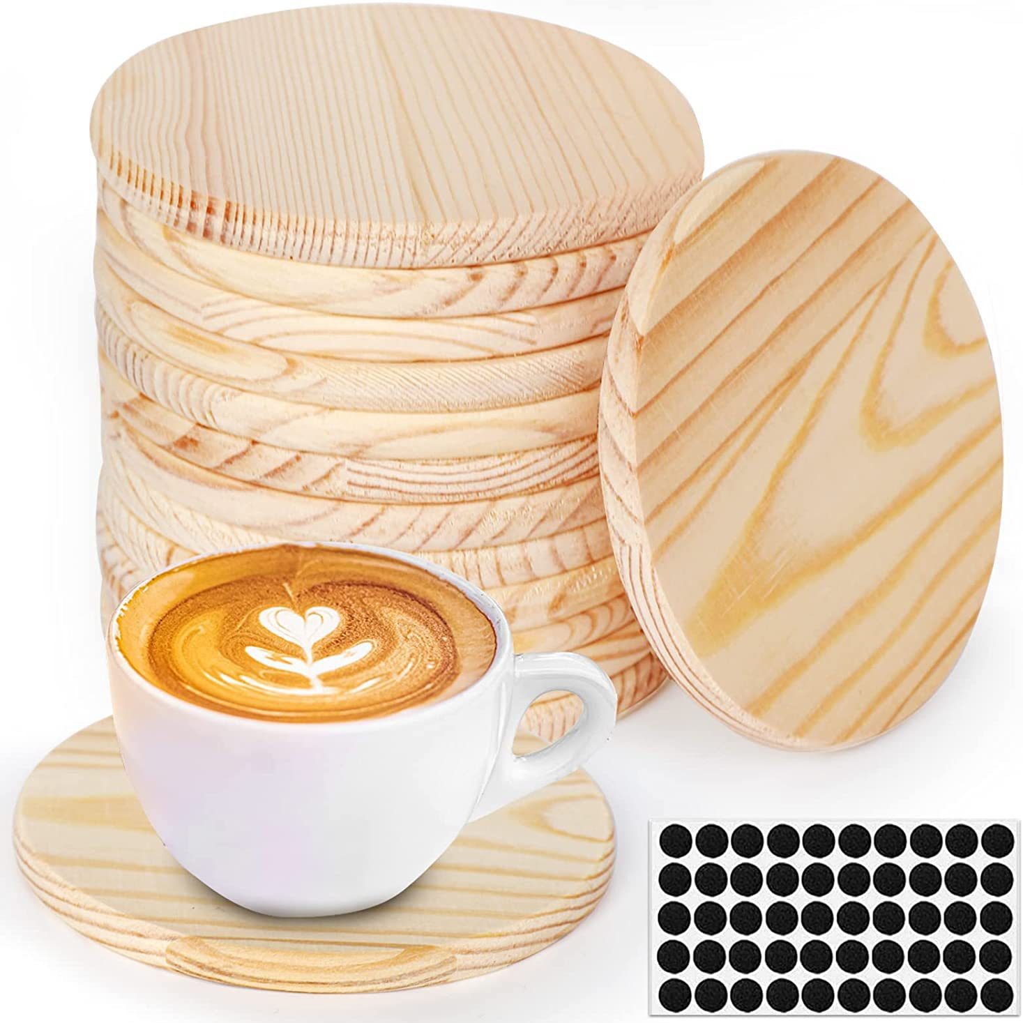 Fábrica de madera antideslizante almohadilla de aislamiento creativo ronda taza de café montaña maciza taza de café taza de té mantel al por mayor