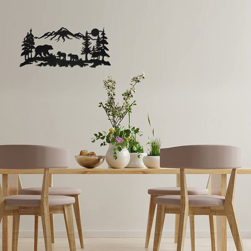 Iron hollow-out silhouette sofa hallway kitchen bathroom hotel bar background home wall decoration hanging photography props