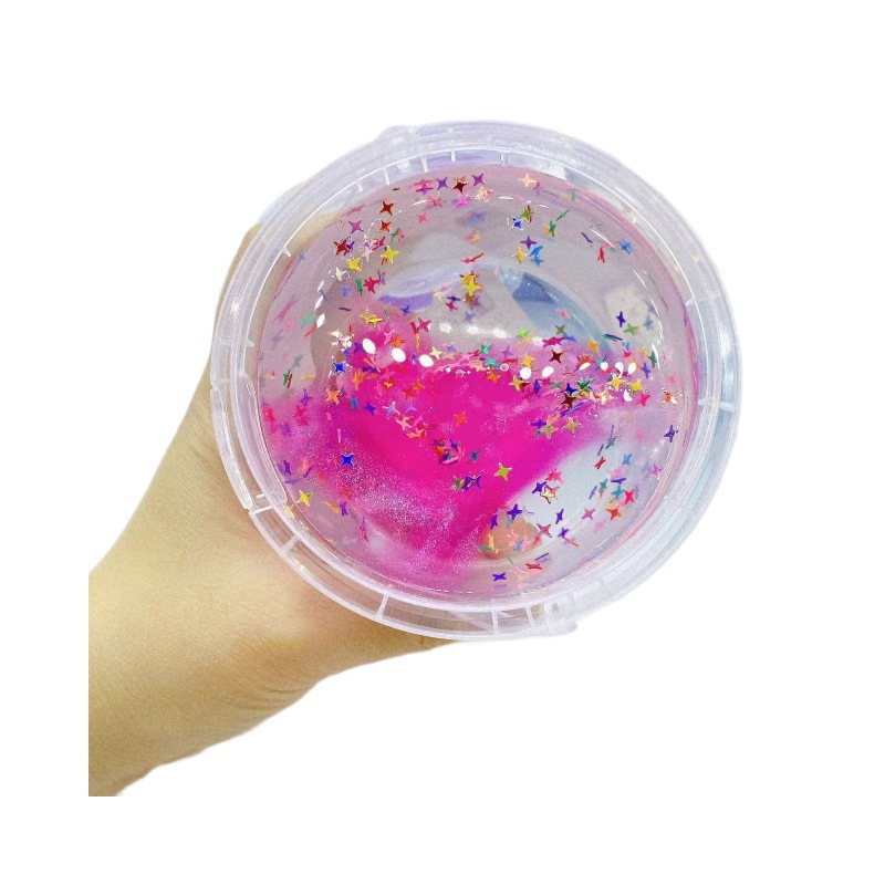 Nuevo barril M + cepillo espumante pegamento de cristal barro de alto valor facial slime niños descomprimir juguetes DIY lotes manuales