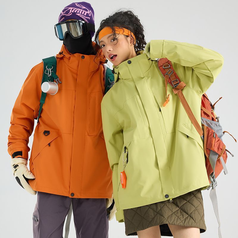 Three-In-One Jacket Work Clothes with Logo Printing and Removable Liner Corporate Team Work Clothes Two-Piece Set