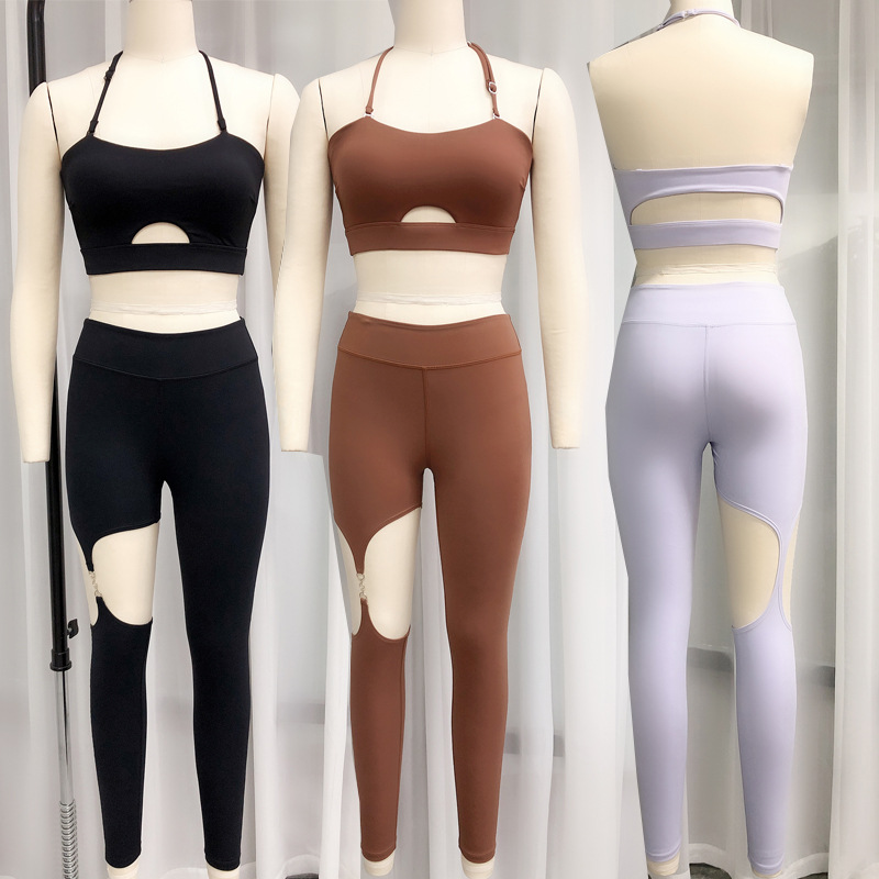 Foreign trade Sports Fitness Vest Women's back cross high elastic quick-drying running yoga top with chest pad one-piece delivery