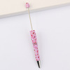 DIY beading pen printing pattern creative plastic handmade wise leopard pattern floral cow tiger beaded pens wholesale