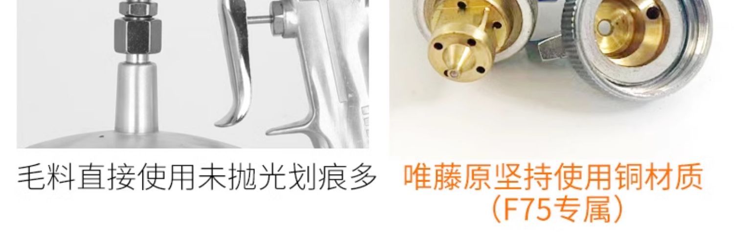 W-71 Car Paint Spray Gun Upper Pot W77 Pneumatic Tool High Atomization Spray Pot F75 Lower Pot Spray Wholesale