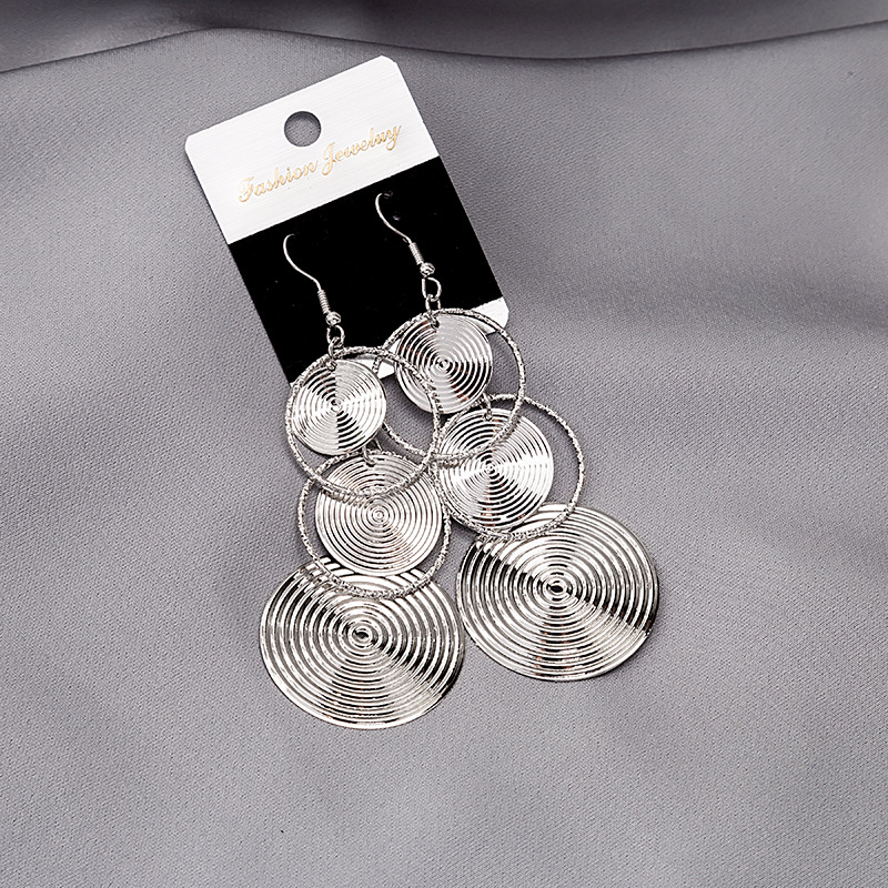 Drop Earrings, Earrings Classification 1 Pair Quantity 1 Pair Exaggerated Fashion Irregular Geometric Water Droplets Tassel Metal Women'S Drop Earrings Earrings