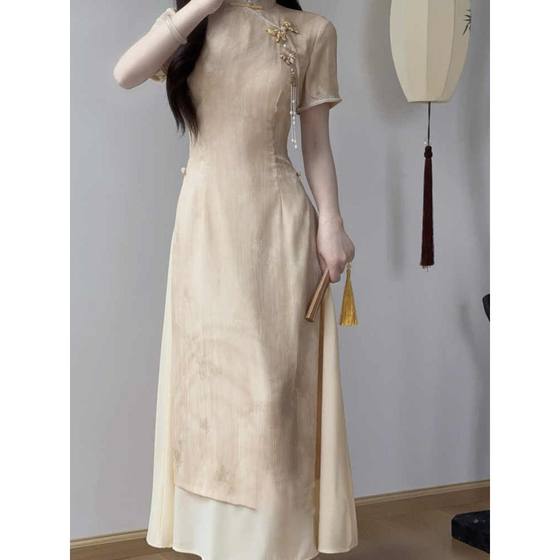 Republic of China Style Retro New Chinese Cheongsam 2025 New Elegant Slimming High-end Improved Young Girl's dress