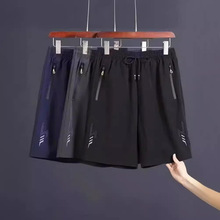 夏季新款外穿篮球运动短裤休闲男速干五分裤冰丝健身宽松大码裤子