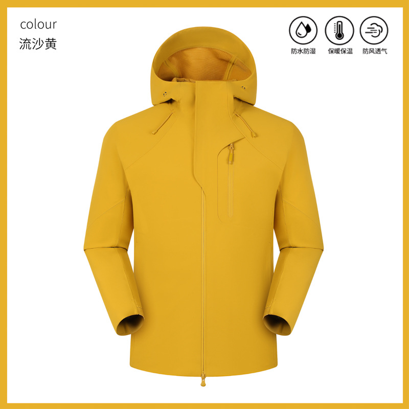 Chaqueta Softshell Térmica de Montaña de Poliéster Impermeable para Senderismo