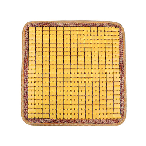 Wooden bead car seat cushion single piece small square cushion summer ventilation and breathable cooling cushion summer cold cushion four-season universal back cushion