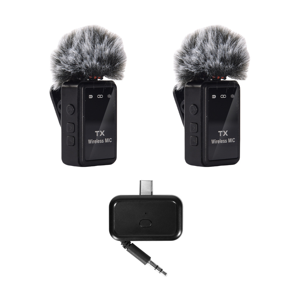 Cross-border DX08 wireless collar clip microphone mobile phone camera computer universal intelligent noise reduction video live recording