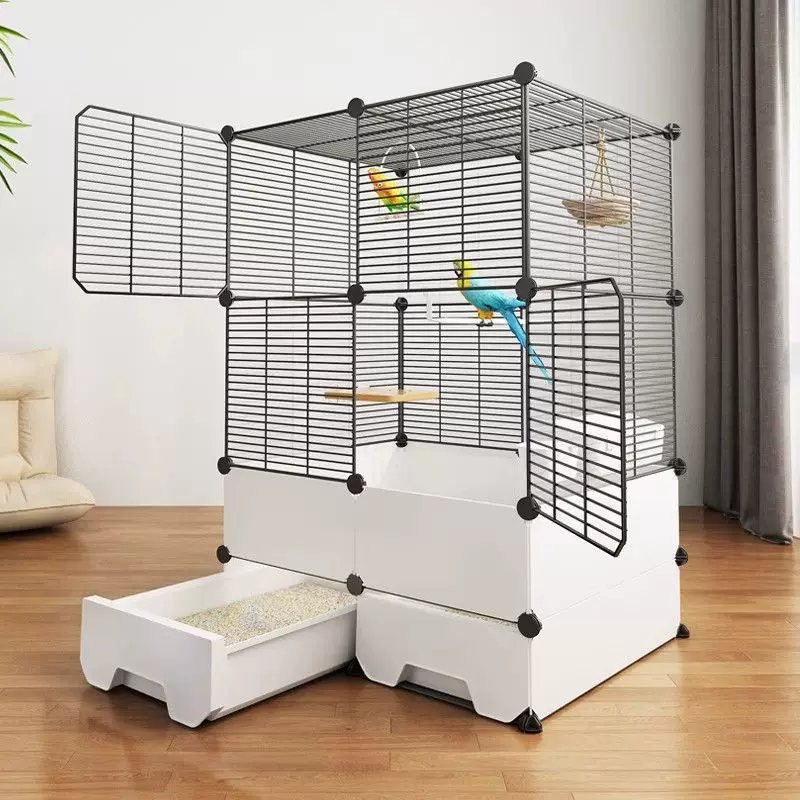 Bird Bird Cage Tiger Parrot Thrush Cage Special Cage Xuanfeng Acacia Bird Splash Family Large Iron Art Bird Cage