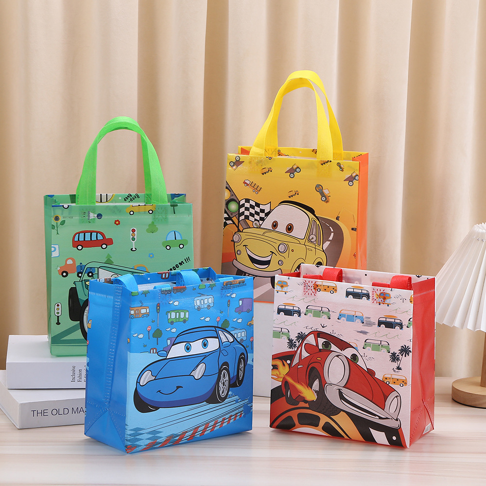无纺布手提袋儿童卡通汽车礼品袋包装袋派对糖果礼物袋现货批发