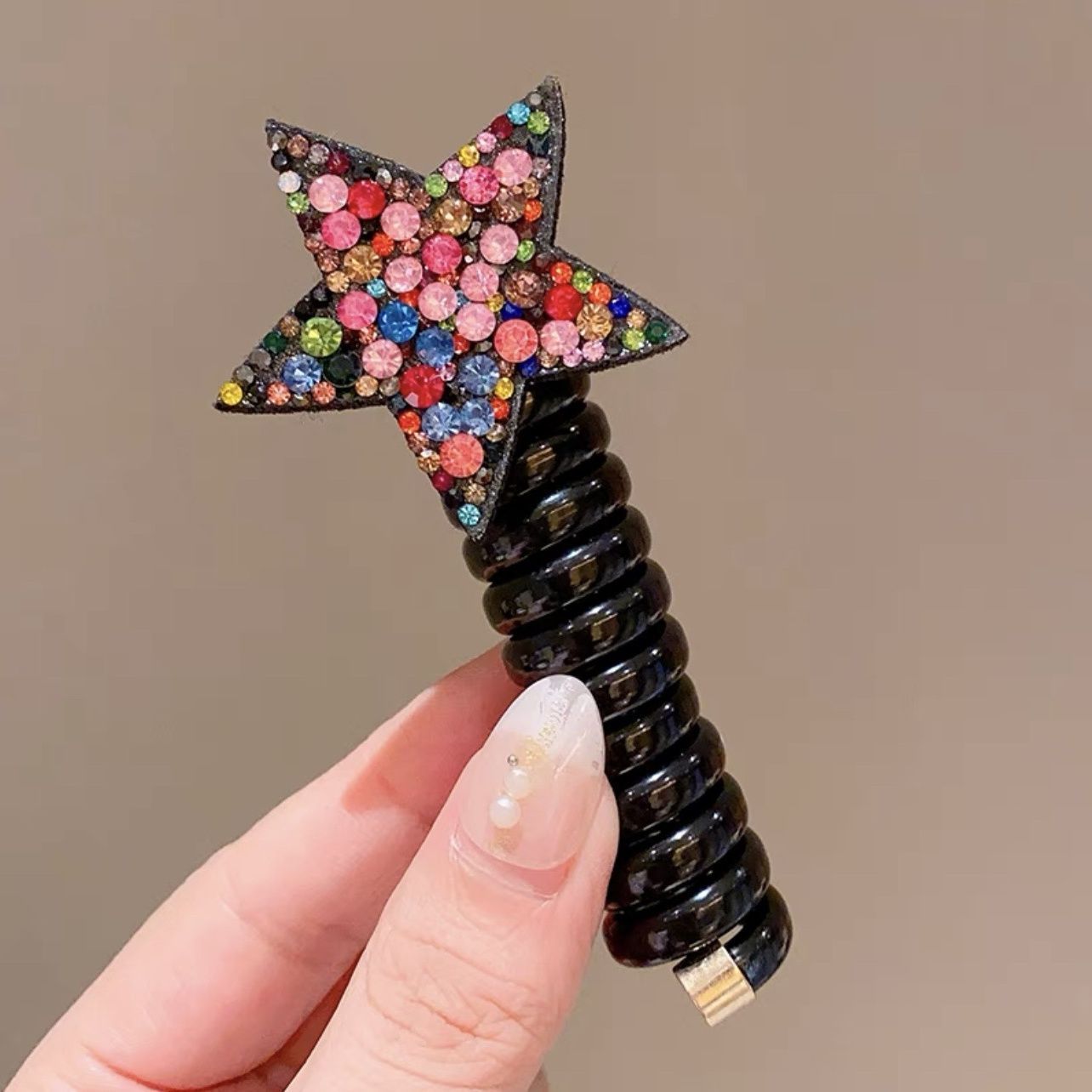 Cabina telefónica bucle de cabello in adorable esmerizado para estudiantes de la escuela primaria cabello de caballo anillo de goma morandi antideslizante