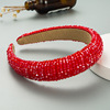 Brand sponge headband handmade, crystal, suitable for import, trend of season, new collection, internet celebrity