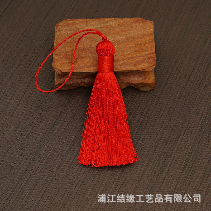 8cm small tassel tassel fan bookmark tassel pendant small fat spike Chinese clothing hair accessories bag accessories hanging spike wholesale