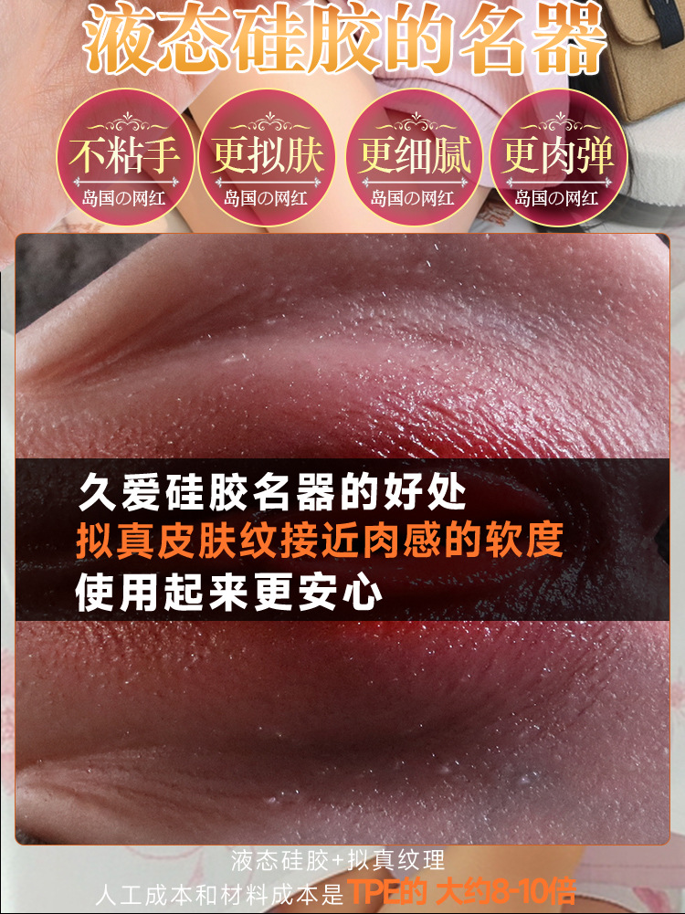 Silicone Inverted Mold Male Masturbator Half-Body Doll Manual Single Channel — detail image 24