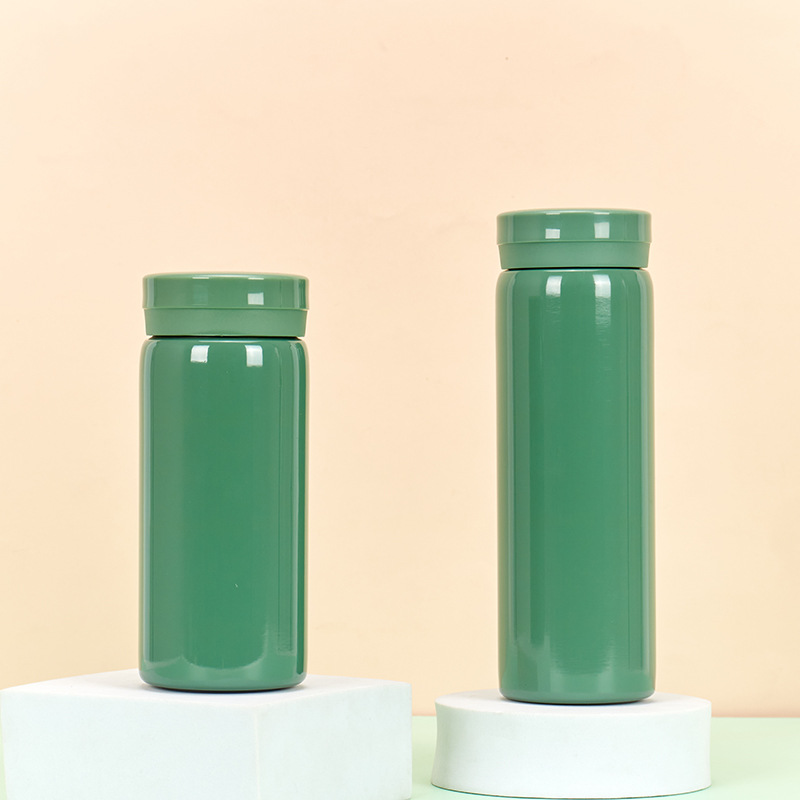 Nuevo INS estilo coreano 316 taza de vacío de doble capa mini red portátil de bolsillo rojo taza de agua de alto aspecto impreso LOGOTIPO