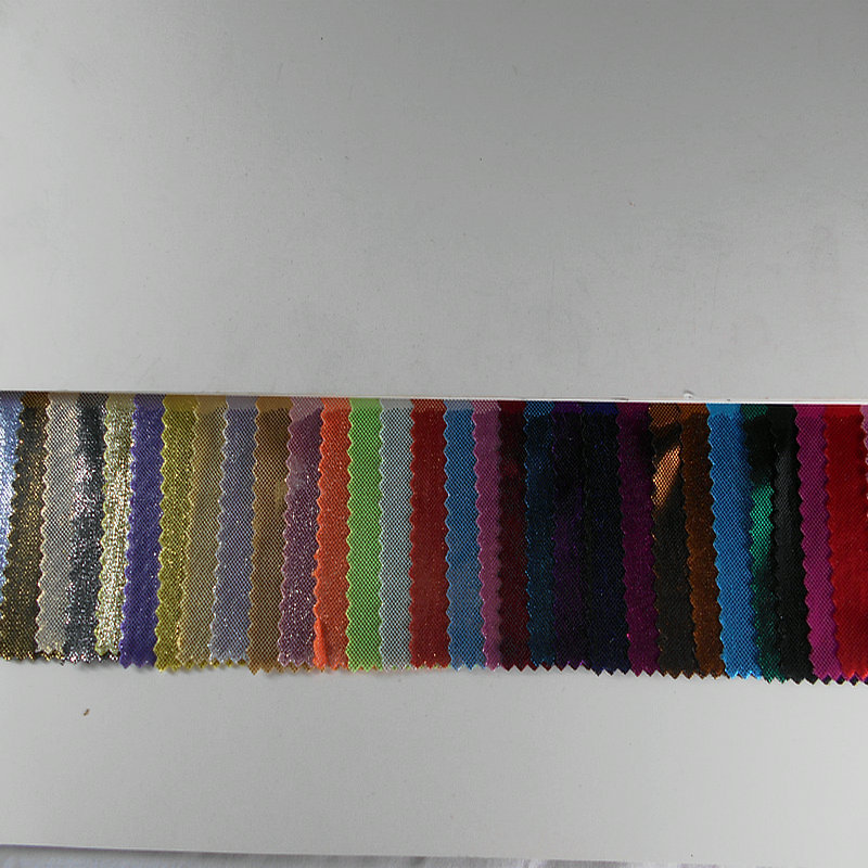 镭射圆点幻彩布 七彩点75D针织弹力满版烫金银布舞台表演服装面料