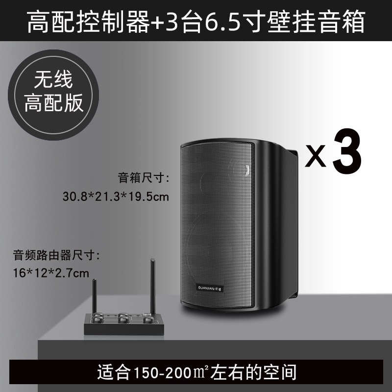 壁挂无线音响店铺舞蹈教室餐厅健身房会议室商用音箱组合套装|undefined