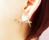 South Korean fashionable goods, silver needle, long retro metal earrings from pearl, silver 925 sample