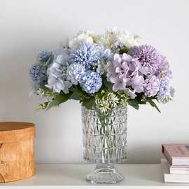 玫瑰花束假花塑料花插花仿生花艺手捧花干花逼真婚庆摆设装饰