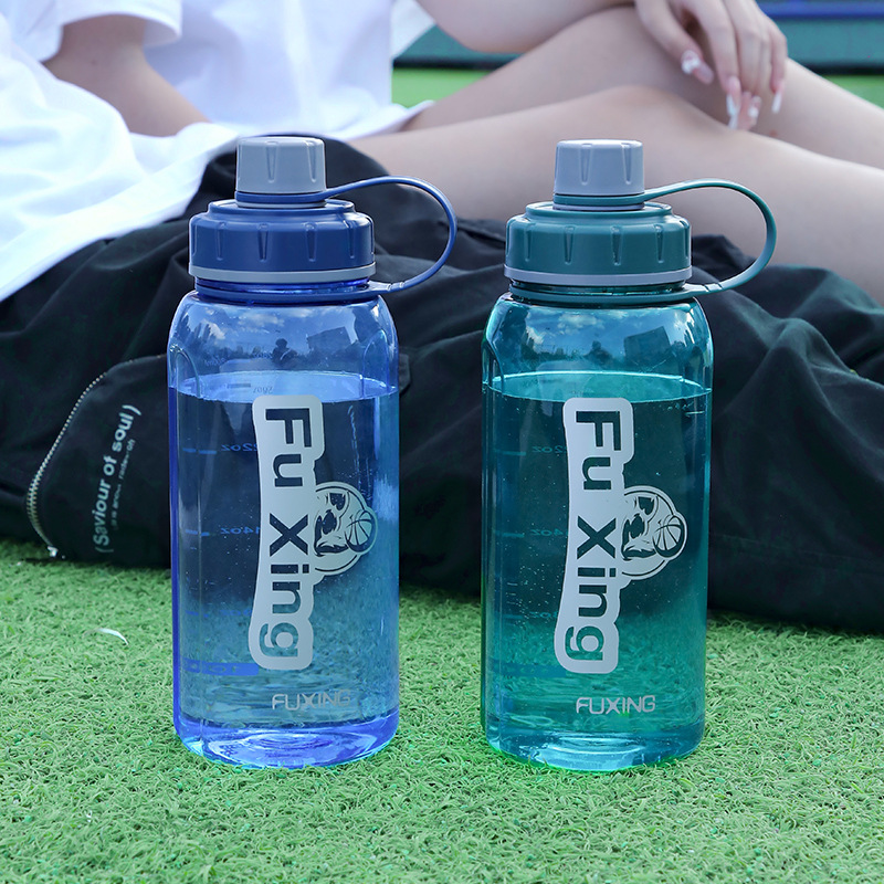 Fuxing Large Capacity Direct Drinking Water Cup Outdoor Plastic Water Cup Portable Fitness Sports Water Bottle Anti-fall Space Cup