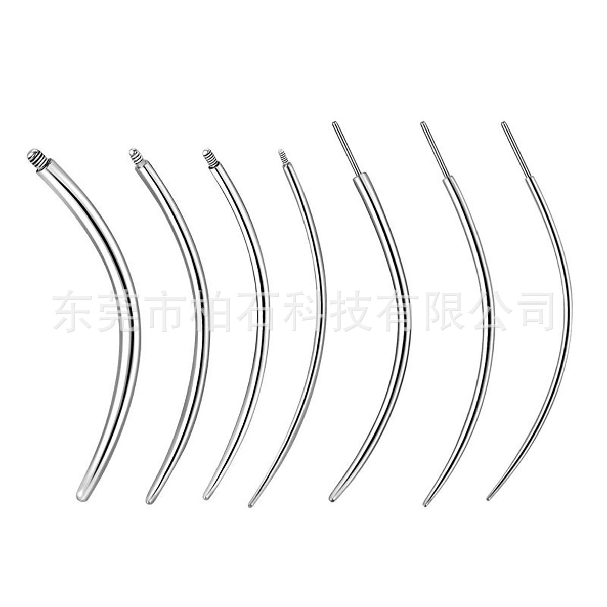 316L Surgical Steel Internally Threaded Curved Guide Rod Pin for Lip Ear Piercing Jewelry detail image 10
