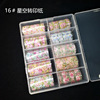 Starry sky for manicure, sticker, ethnic brand set with butterfly, 10 colors, English, flowered