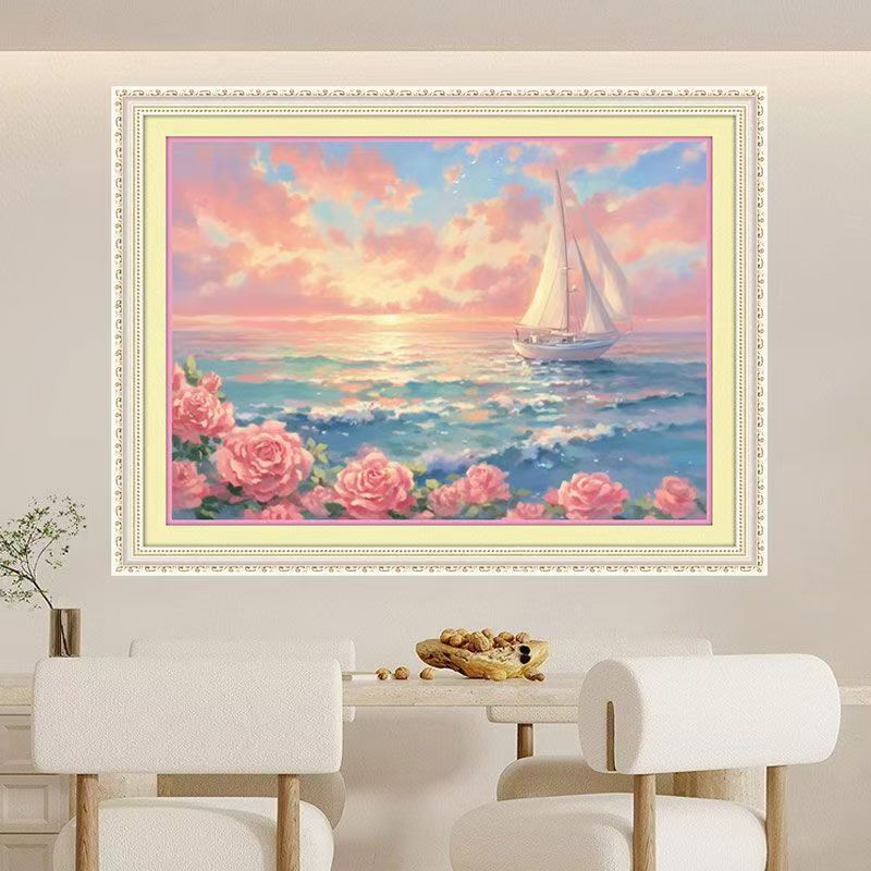 Mona Lisa real bordado cruzado vela hermosa curación simple bordado a mano 12 bordados de color sin gancho borde image 2